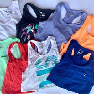 HUGE 8 Piece Bundle of Girl’s Size 8 Active Tanks